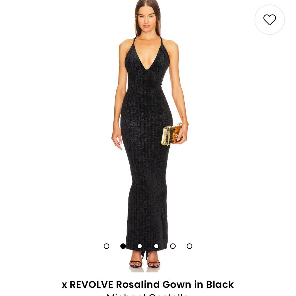 Michael Costello Rosalind Gown black size small